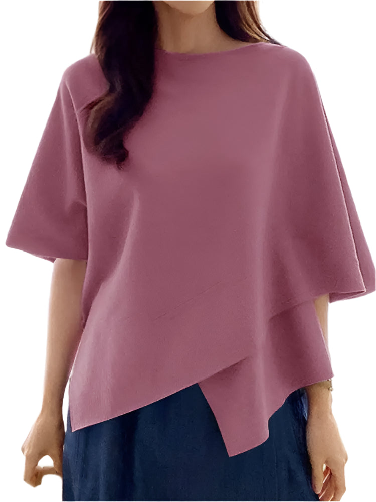 Mariah | 3/4 Sleeve Ruffle Hem Top Shirt