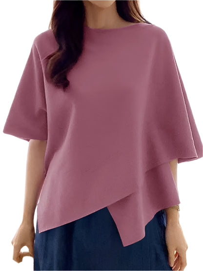 Mariah | 3/4 Sleeve Ruffle Hem Top Shirt
