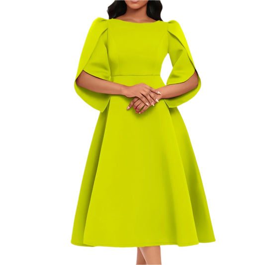 Gemma | Elegant Party Round Neck Slim Evening Dress