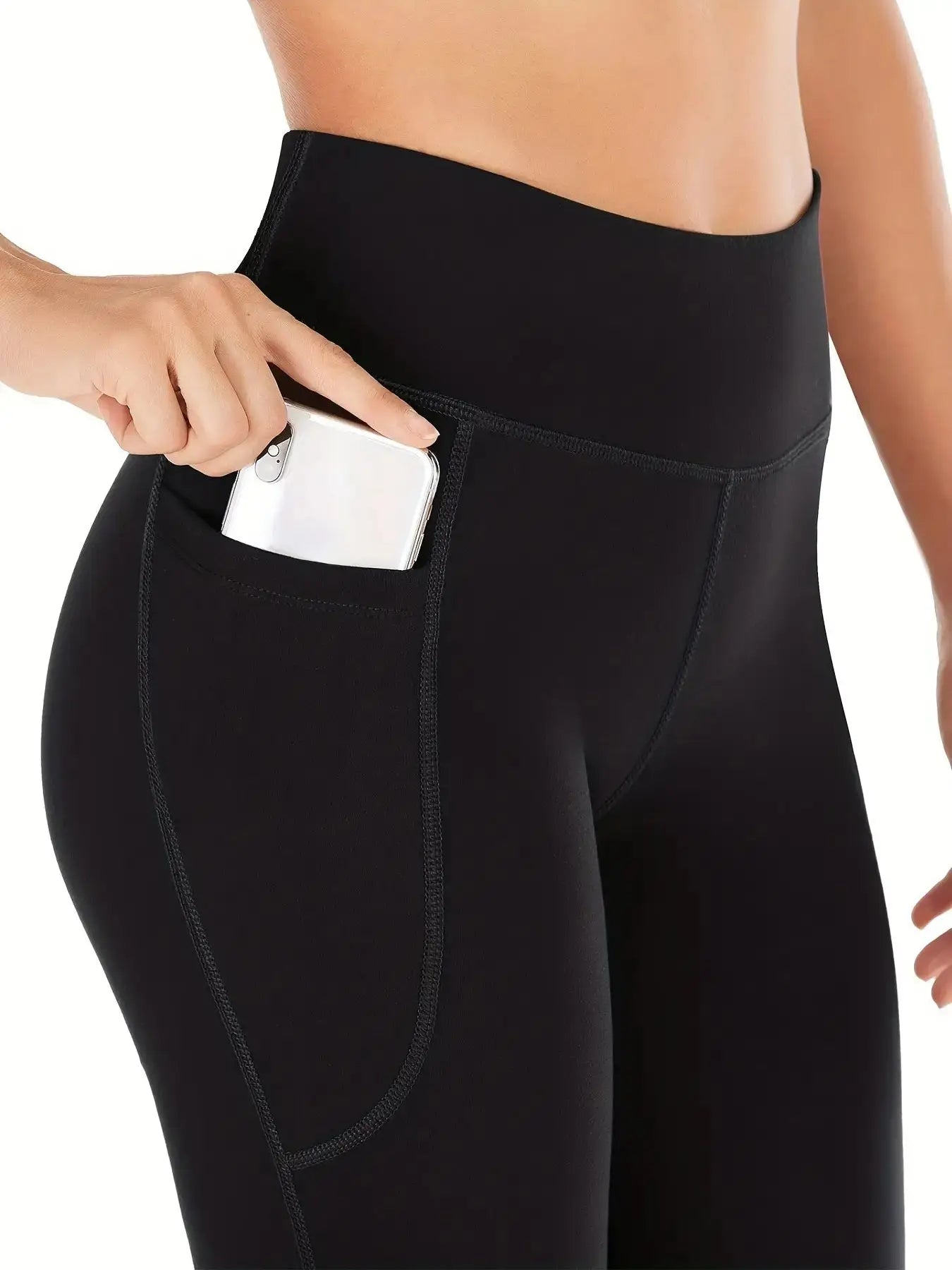 Women's Flared Pants with Pockets, Flared Leg Yoga Pants High Waist Fitness Casual Tummy Tuck Pants - TrendHavenCo