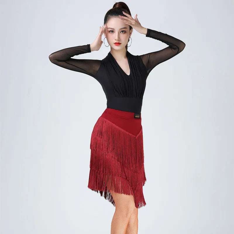 Rebecca | Latin Dance Tassel Dress