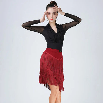 Rebecca | Latin Dance Tassel Dress