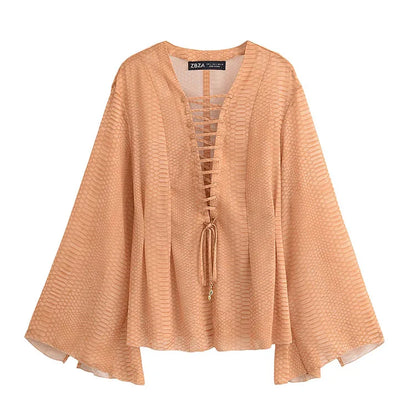 Yeng | Women Chiffon Blouse - TrendHavenCo