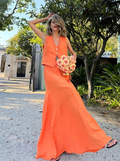 Sylvie | Chic Vest Skirt Suit 2-Piece Set