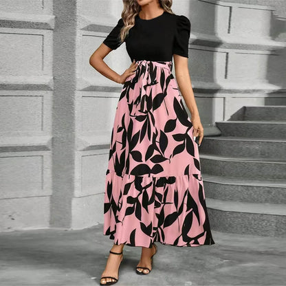 Amy | High Waist Floral Print Dress