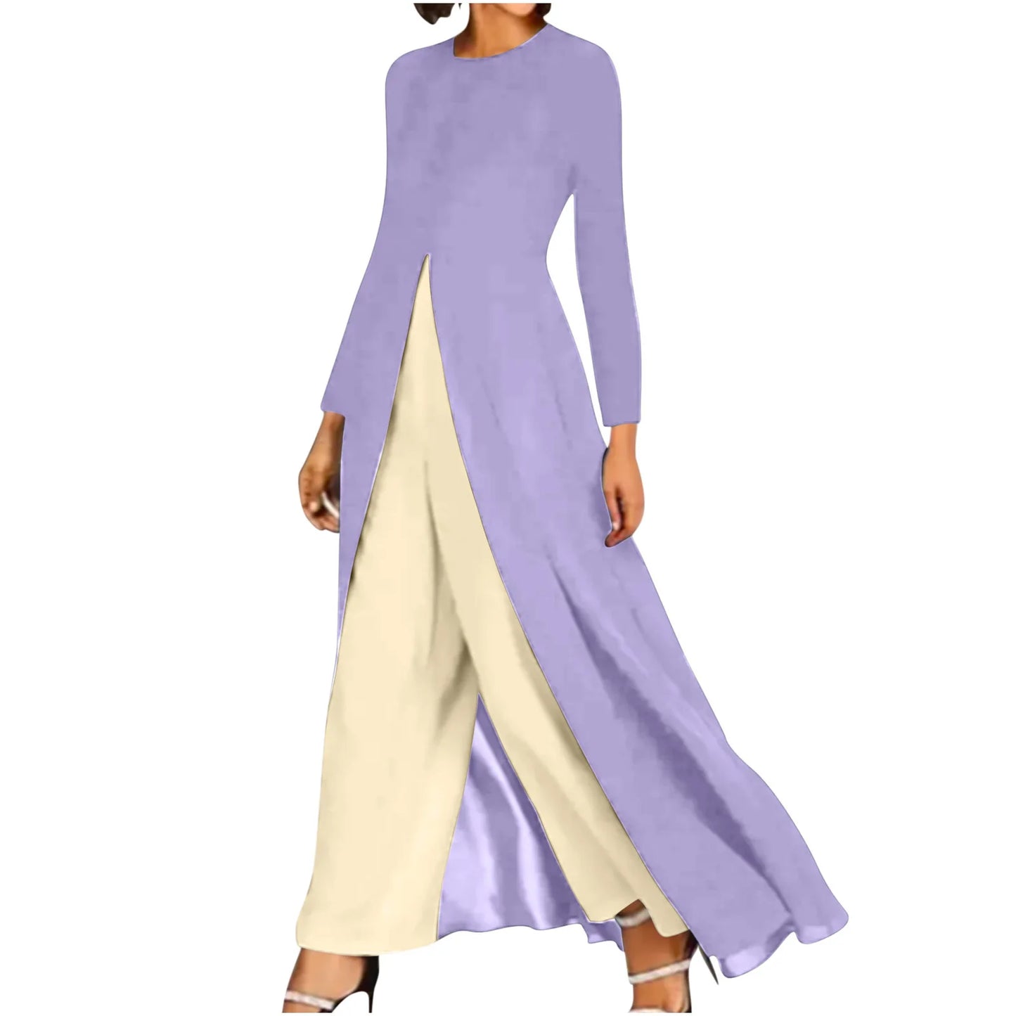 Carter | Square Collar Long Sleeve Long Jumpsuit