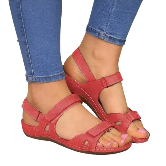 Emmy | Open Toe Comfy Orthopedic Low Heels