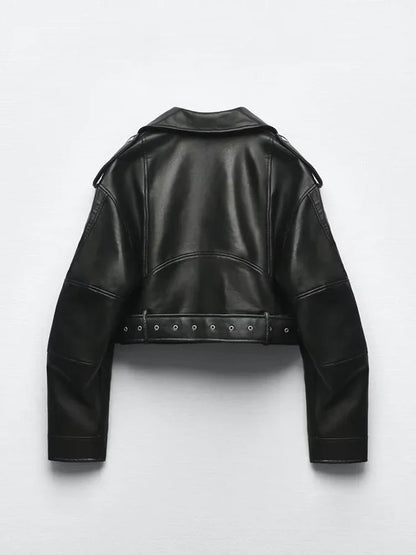 Reese | Oversized Loose Pu Faux Leather Short Jacket