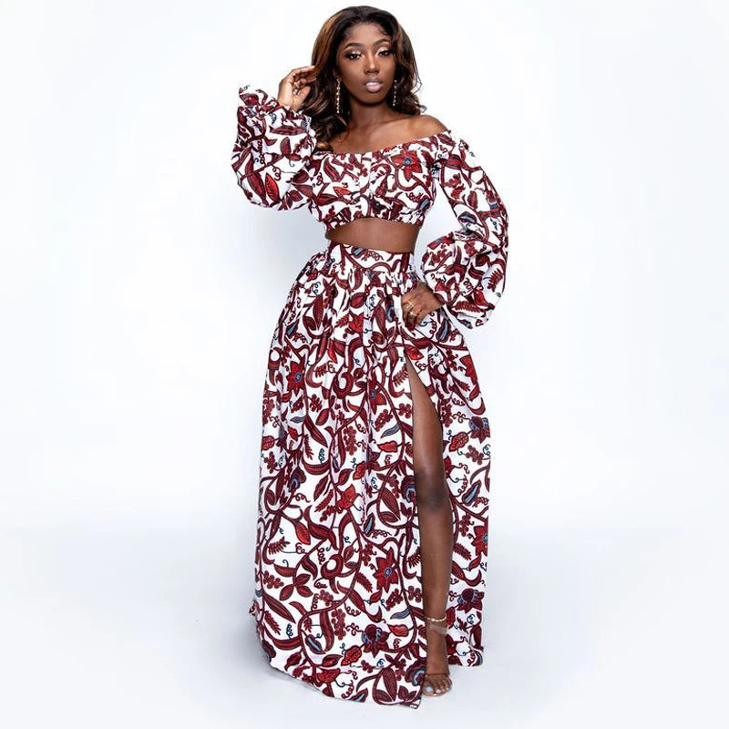 Evangeline | Women Autumn 2-piece Set Split Skirts