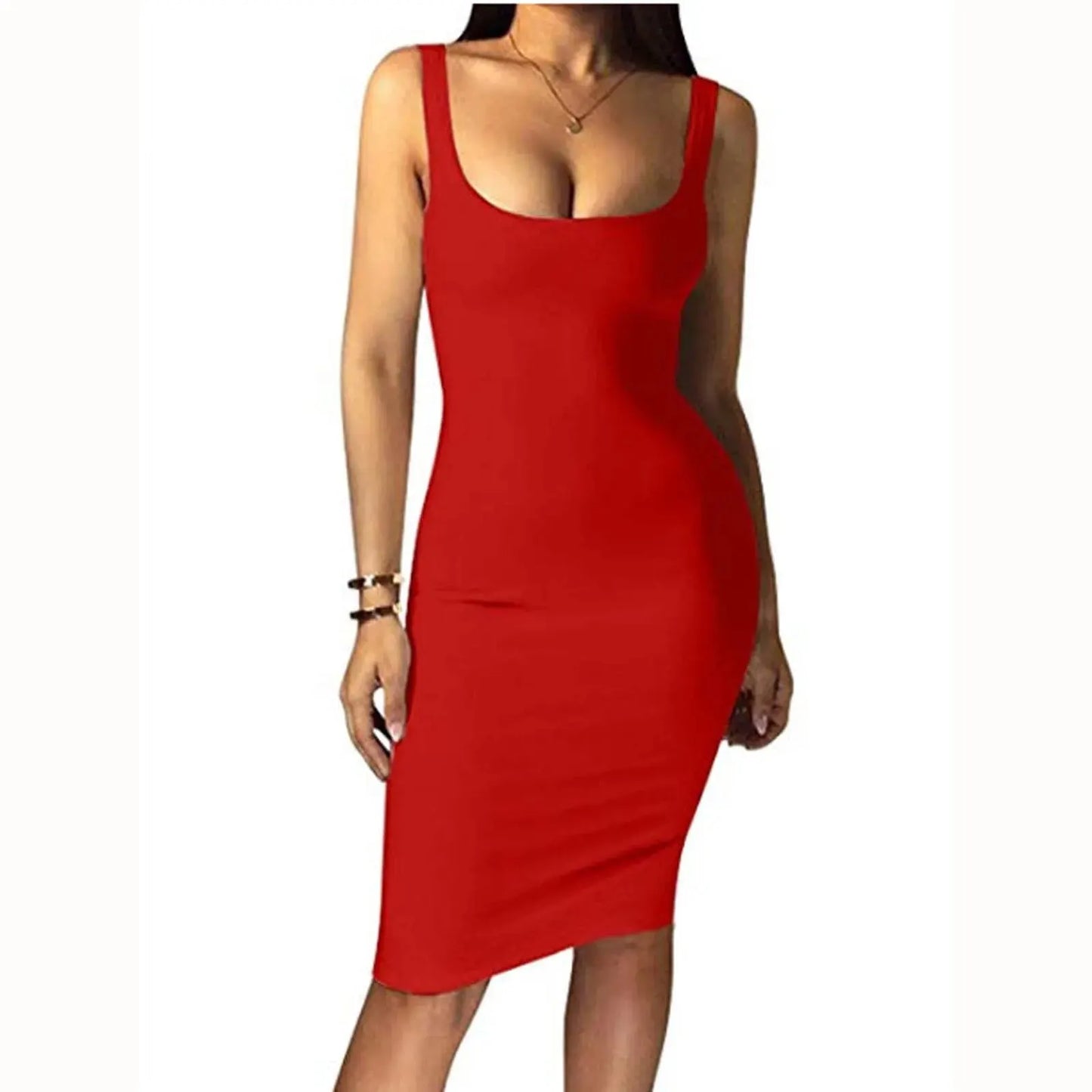 Taylor | Slim Fit Hip Work Skirt Sleeveless Dress