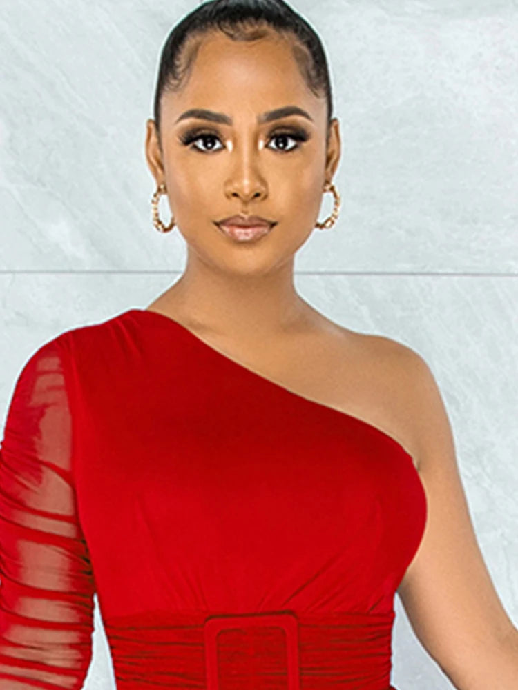 Aylani | Single Shoulder Sleeve Jumpsuit