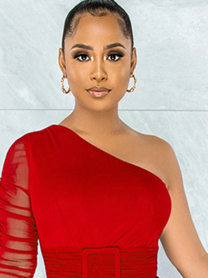 Aylani | Single Shoulder Sleeve Jumpsuit