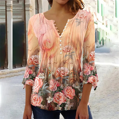 Demi | Elegant Loose Casual Blouse - TrendHavenCo