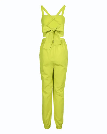 April | Long Jumpsuit Strapless Slash Neck