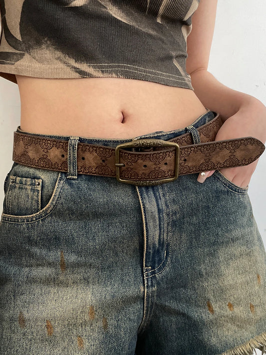 Grace | Retro Y2K PU Leather Belt - TrendHavenCo