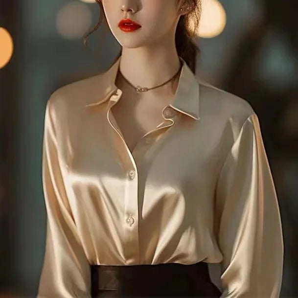 Alessandra | Plain Long Sleeve Blouse