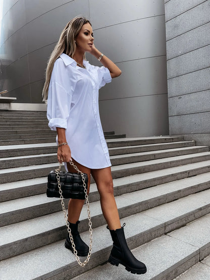 Meredith | Casual Long Sleeve Lapel Dress