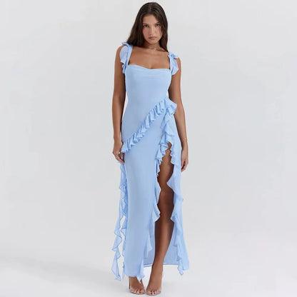 Wrenlee | Backless Sexy High Slit Dress
