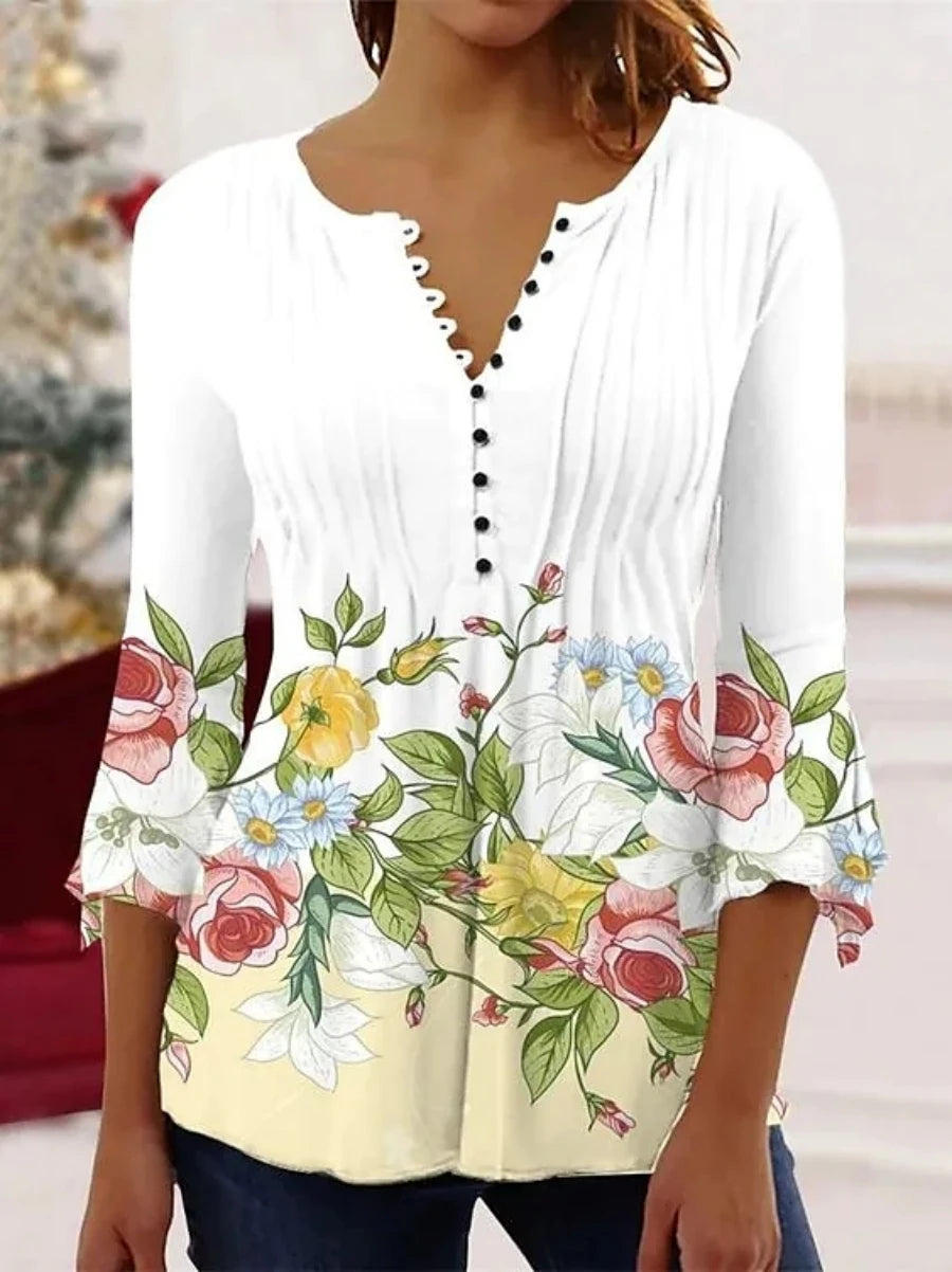 Demi | Elegant Loose Casual Blouse - TrendHavenCo