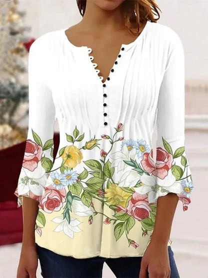 Demi | Elegant Loose Casual Blouse - TrendHavenCo