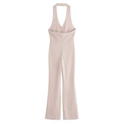 Capri | halterneck style slim flared jumpsuit
