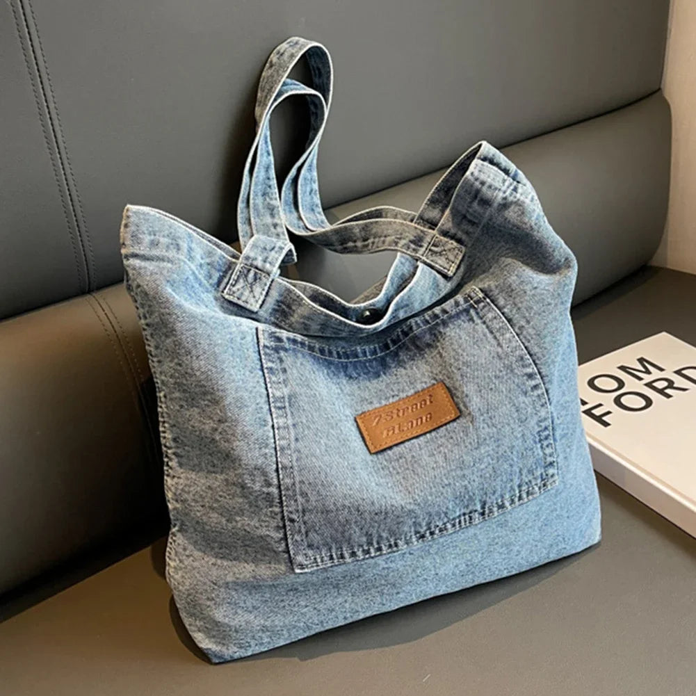 Zoey | Women Shoulder Bag Denim Handbag - TrendHavenCo
