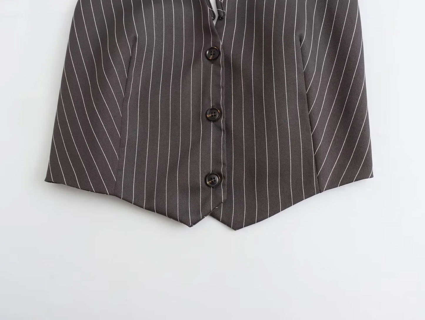 Miley | Sexy Backless Bow Tied Striped Print Short Blouse