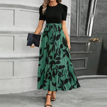Amy | High Waist Floral Print Dress