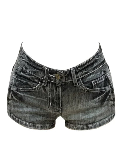 Summer Women Y2k Streetwear Gyaru Harajuku Fashion Grunge Vintage Coquette Low Rise 2000s Jean Shorts Denim Hot Pants Japanese - TrendHavenCo