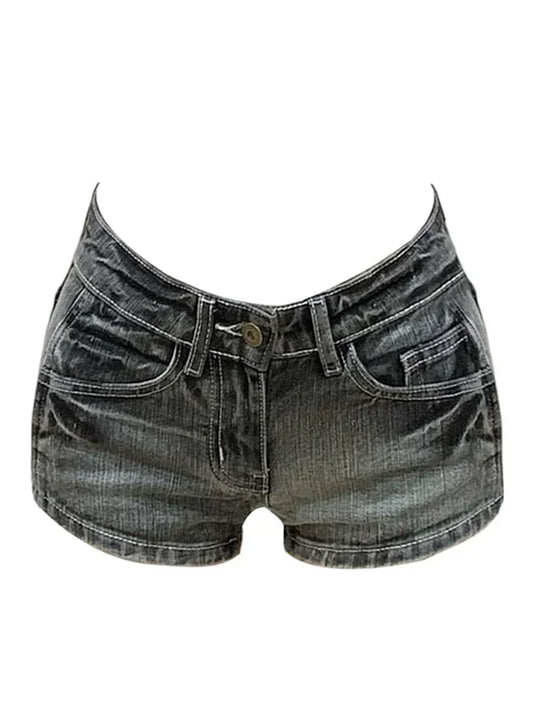Summer Women Y2k Streetwear Gyaru Harajuku Fashion Grunge Vintage Coquette Low Rise 2000s Jean Shorts Denim Hot Pants Japanese - TrendHavenCo