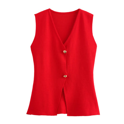 Alani | Knit Top Cropped Sleeveless Vests