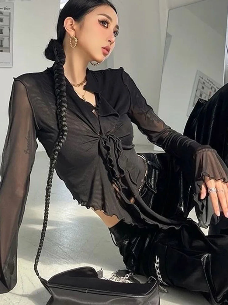 Arleth | Long Flare Sleeve Blouses