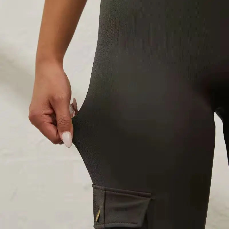 Pockets Gym Leggings Women High Waist Fashion Fitness Pants Skinny Stretch Outdoors Comfortable Sport Leggings - TrendHavenCo