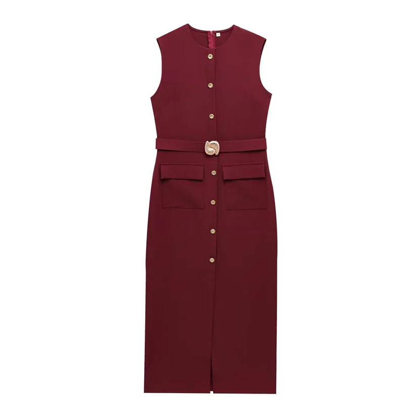 Daniela | Button Up Sleeveless Sundress