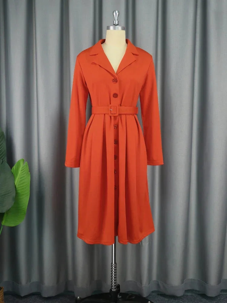 Brooke | Long Sleeve Button Down Dress
