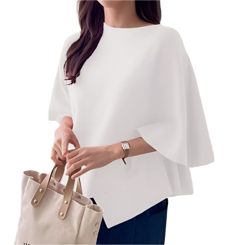 Mariah | 3/4 Sleeve Ruffle Hem Top Shirt