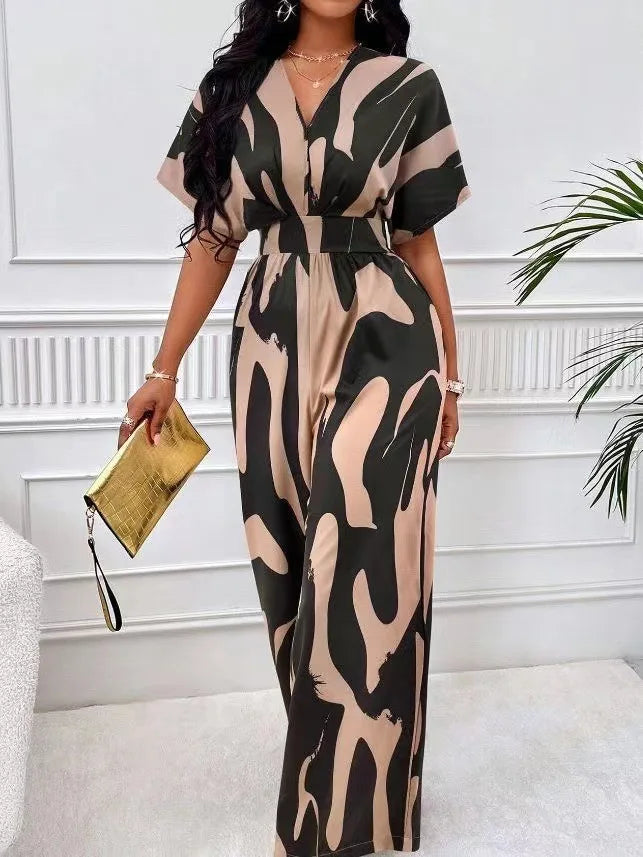 Maxine | Short Sleeved High Waist Sexy Jumpsuits