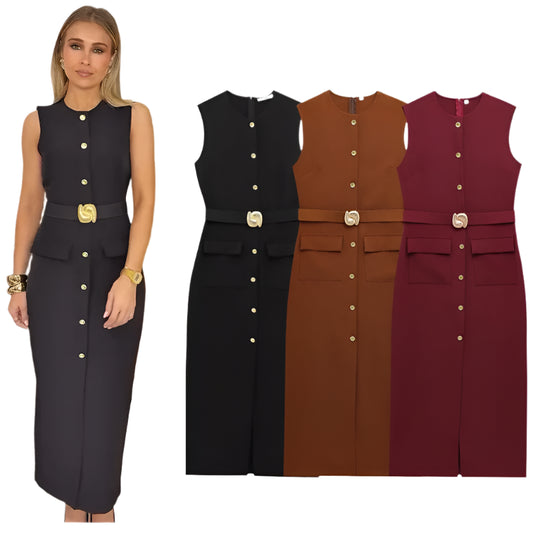 Daniela | Button Up Sleeveless Sundress