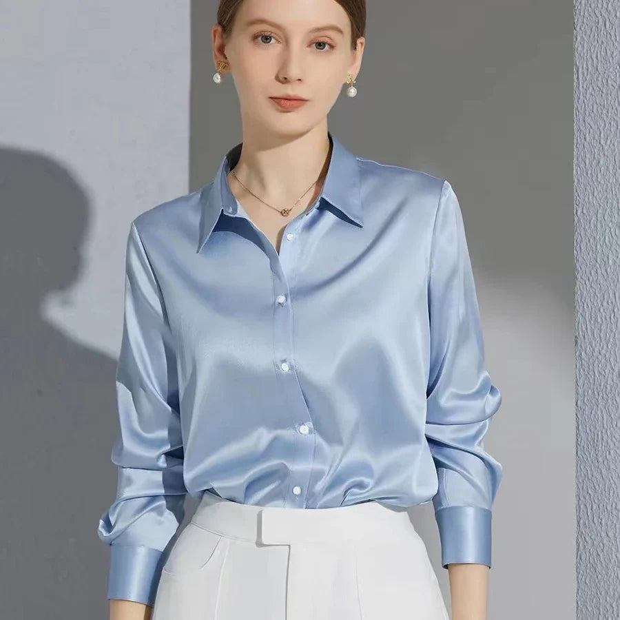 Alessandra | Plain Long Sleeve Blouse