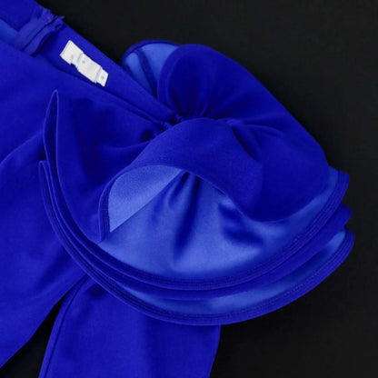 Brinley | Off the Shoulder Ruffles Sleeve Jumpsuit