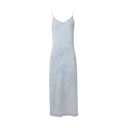 Mckenzie | Lightweight Denim Wrap Blouse & Slip Dress