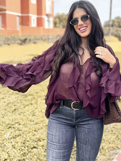 Elisa | Women Summer Blouses Shirts Tops - TrendHavenCo