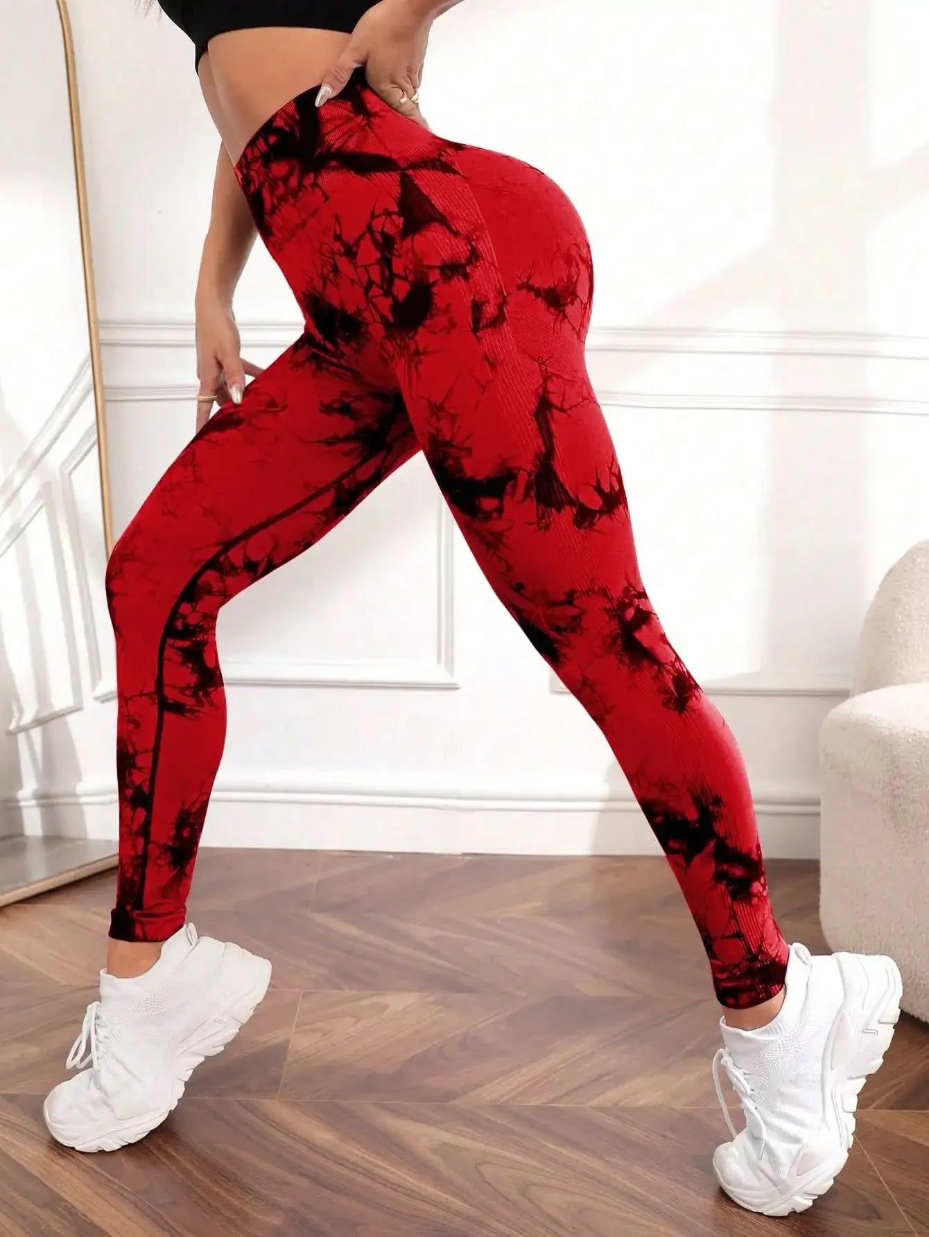 New Tie Dye Yoga Pants Sport Leggings Women Seamless High Waist Push Up Woman Tights Fitness Workout Leggins Gym Clothing - TrendHavenCo
