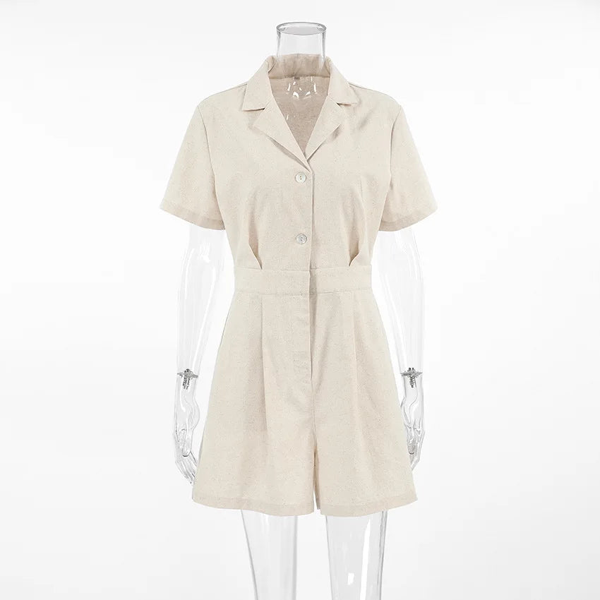 Zahra | V Neck Cotton Linen Bodysuits