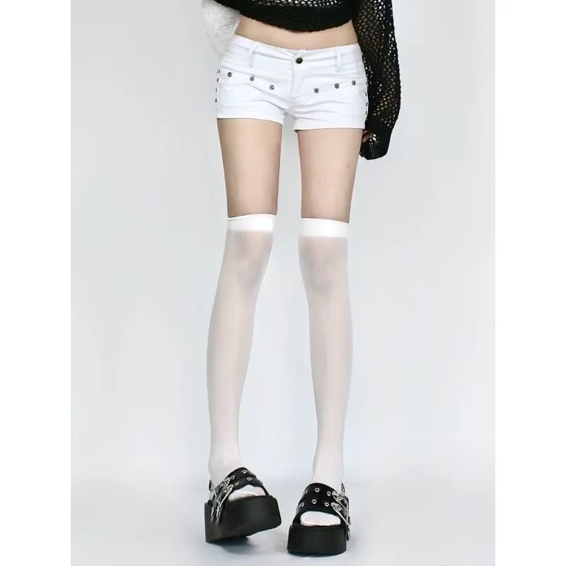 Summer Women Y2k Streetwear Gyaru Harajuku Fashion Grunge Vintage Coquette Low Rise 2000s Jean Shorts Denim Hot Pants Japanese - TrendHavenCo