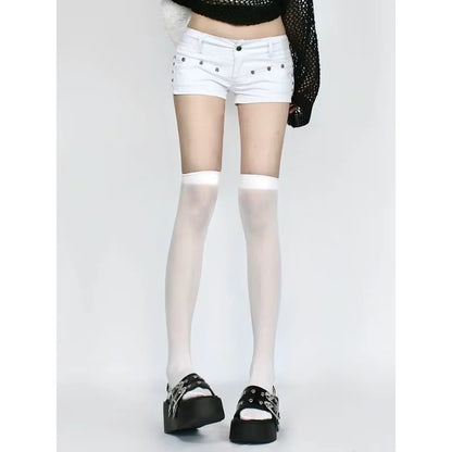 Summer Women Y2k Streetwear Gyaru Harajuku Fashion Grunge Vintage Coquette Low Rise 2000s Jean Shorts Denim Hot Pants Japanese - TrendHavenCo