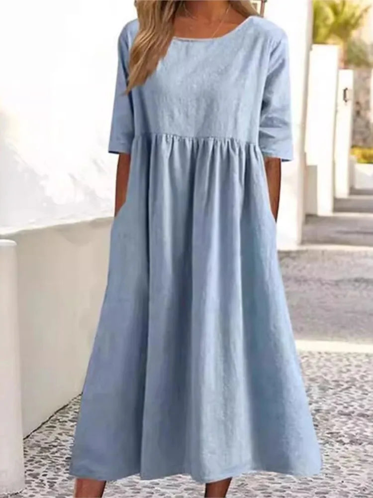 Alayna | O-neck Short Sleeve Dress