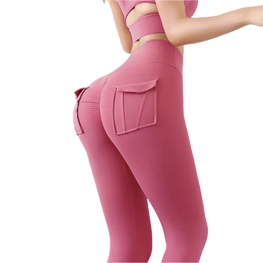 Women Stretchy High Waist Solid Color Workout Sports Leggings Wholesale Running Gym Fitness Yoga Ladies Tight Pants - TrendHavenCo