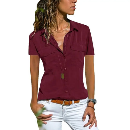 Mary | Casual Blouse  Y2K Crop T-shirt Tee
