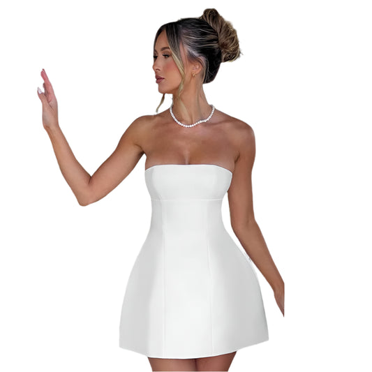 Fatima | Sexy A-Line Sleeveless Off Shoulder Dress